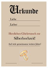 Silberhochzeit Urkunde